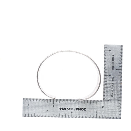 6.6" vintage Navajo sterling silver stacked/twisted wire stamped cuff bracelet