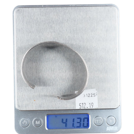 6.6" vintage Navajo sterling silver stacked/twisted wire stamped cuff bracelet