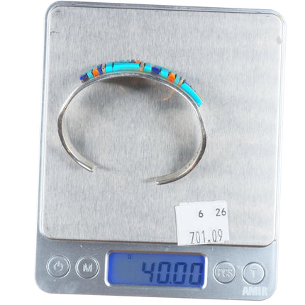 6.25" Patricia & Edward Becenti Navajo sterling silver cobblestone cuff bracelet