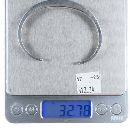 7" Native American sterling silver multi-stone channel inlay cuff bracelet