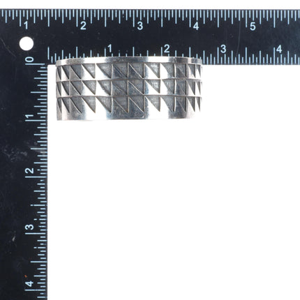 6.75" Clement Honie Hopi Overlay cuff bracelet sterling silver