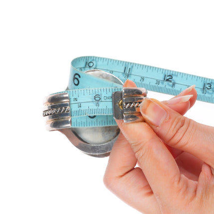 6.2" Walter Vandever Navajo Carico Lake turquoise sterling silver cuff bracelet