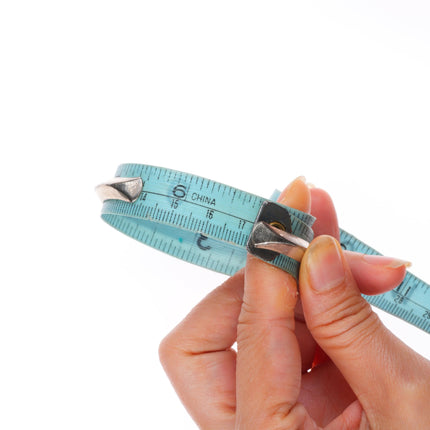 6.75" Leonard Paquin Laguna Zuni carinated sterling silver stamped cuff bracelet