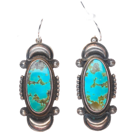 Stanley Parker Navajo sterling silver high grade turquoise earrings