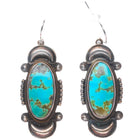 Stanley Parker Navajo sterling silver high grade turquoise earrings
