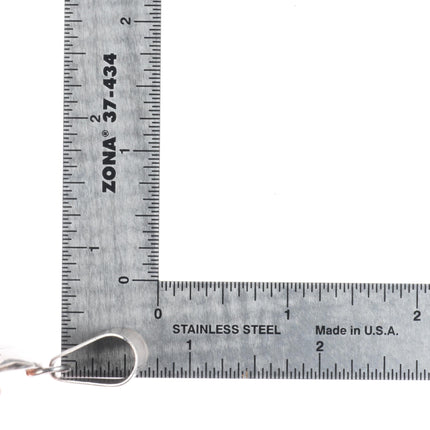 Delbert Vandever Navajo sterling silver bear pendant with nice turquoise