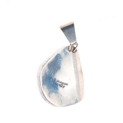 Darren Livingston Navajo sterling silver Royston turquoise pendant