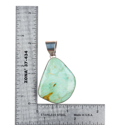 Darren Livingston Navajo sterling silver Royston turquoise pendant