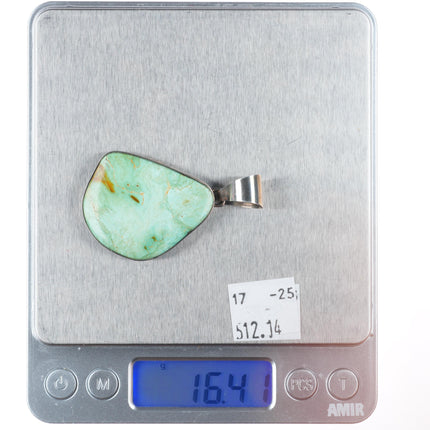 Darren Livingston Navajo sterling silver Royston turquoise pendant