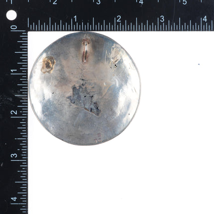 Vintage Tommy Singer Navajo Peace dove pendant concho sterling silver chip inlay