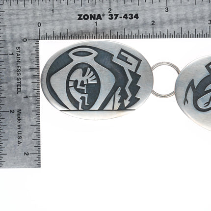 George Phillips Hopi overlay link concho belt sterling silver amazing detail