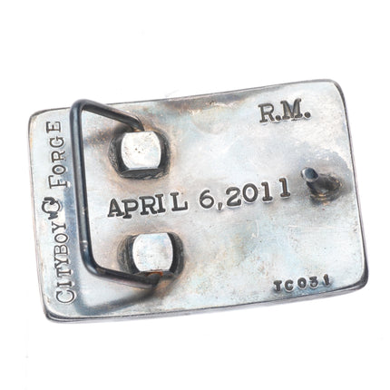 Cityboy Forge Retro Sterling silver elephant belt buckle