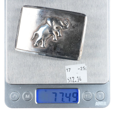 Cityboy Forge Retro Sterling silver elephant belt buckle