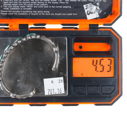 6.5" 1930's Navajo Ingot silver row cuff bracelet with ornate accents