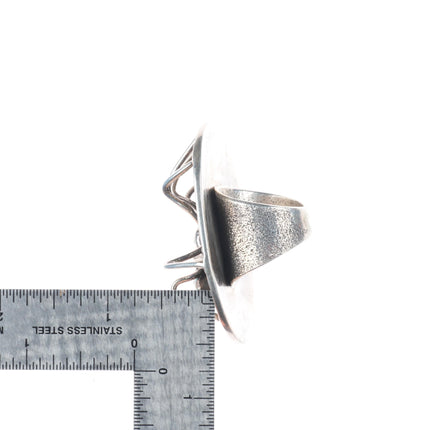 sz9 Philander Begay Navajo Tufa Cast sterling silver spiderweb turquoise ring