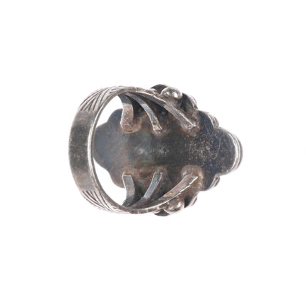 sz7.5 30's-40's Navajo Cerrillos turquoise sterling silver multi-stone ring