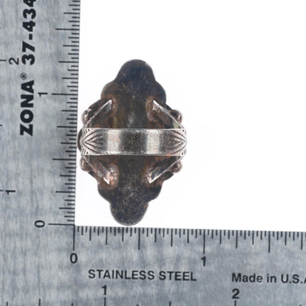 sz7.5 30's-40's Navajo Cerrillos turquoise sterling silver multi-stone ring