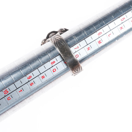 sz7.5 30's-40's Navajo Cerrillos turquoise sterling silver multi-stone ring