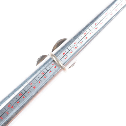 sz9 Vintage Navajo sterling silver tiger's eye two stone ring