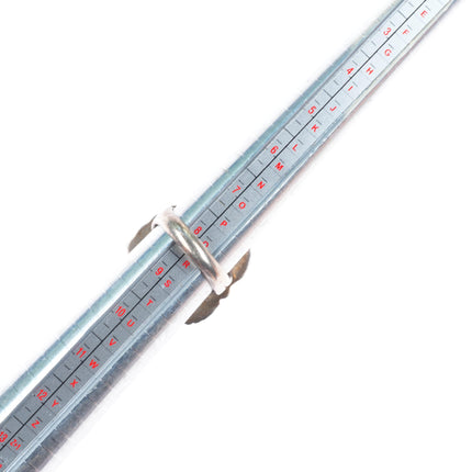 sz8.5 Vintage Royston turquoise big sterling silver Navajo long ring 3 stone