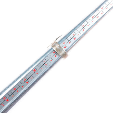 sz8 MW Navajo sterling silver long shadowbox stamped ring with turquoise