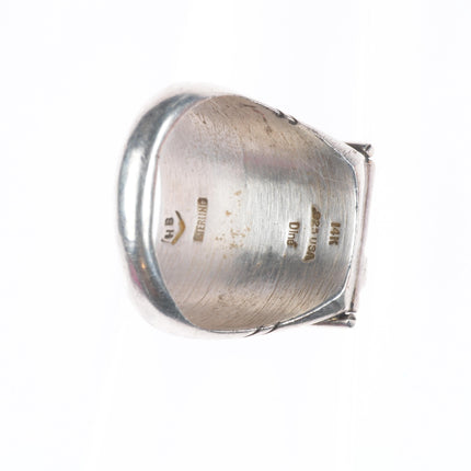 sz12 Herbert Begaye Navajo sterling silver 14k gold modernist style men's ring