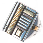 sz12 Herbert Begaye Navajo sterling silver 14k gold modernist style men's ring