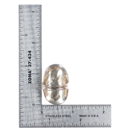 sz8 DR Navajo sterling silver vintage mother of pearl cluster ring