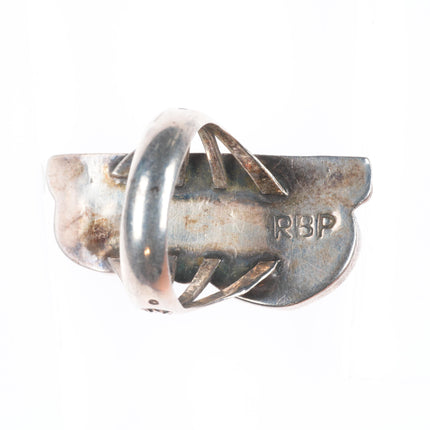 sz11 Roy B. Platero Navajo Bisbee? High grade turquoise sterling silver ring