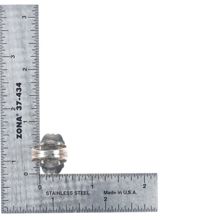 sz5 30's-40's Navajo sterling silver Fred Harvey ring with nice turquoise