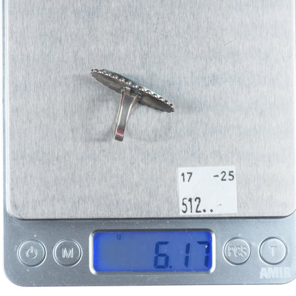 sz5.5 Long vintage Bell Trading Post sterling silver turquoise ring