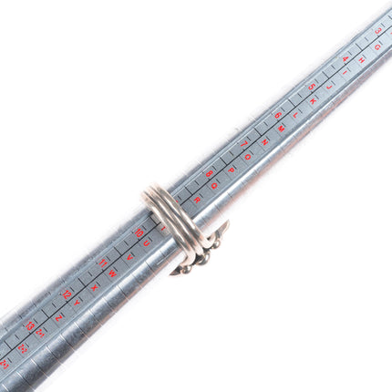 sz9.5 Vintage Orville Tsinnie Navajo sterling silver high grade turquoise ring