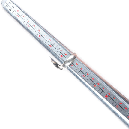 sz7 Phil Chapo Navajo sterling silver long ring with turquoise