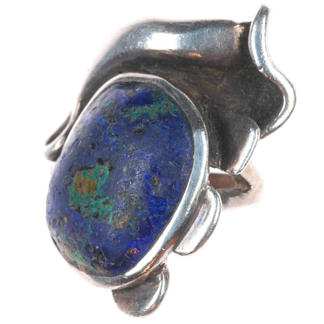 sz7 Peter Broome Vintage California Modernist sterling silver chrysocolla ring