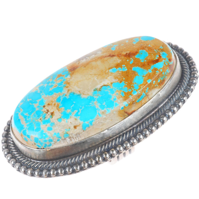 sz8 Huge Randy Boyd Navajo sterling silver ring with nice turquoise