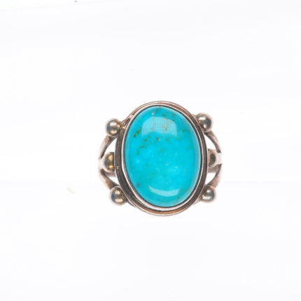 sz7 Elouise Kee Navajo revival sterling silver ring with turquoise