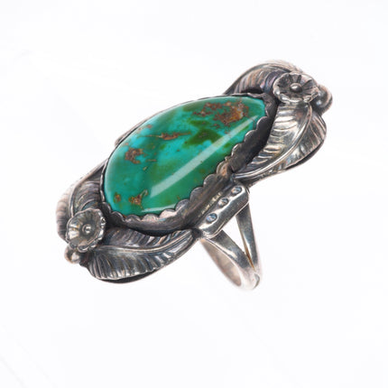 sz8.5 Vintage AT Navajo Royston turquoise sterling silver large ring
