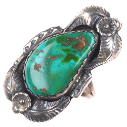 sz8.5 Vintage AT Navajo Royston turquoise sterling silver large ring