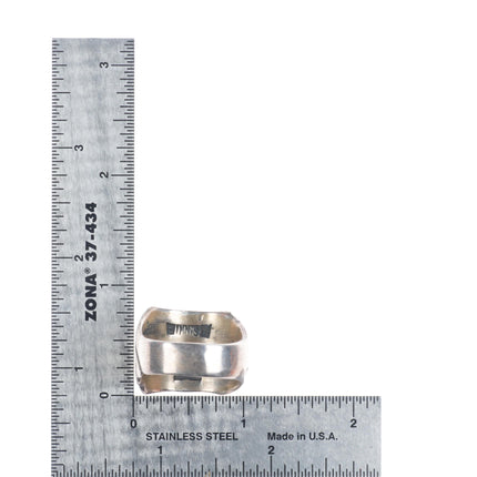 sz12 Vintage Orville Tsinnie Navajo sterling silver men's ring with turquoise