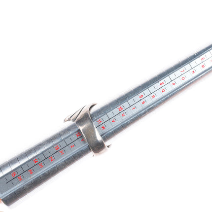 sz12 Vintage Orville Tsinnie Navajo sterling silver men's ring with turquoise