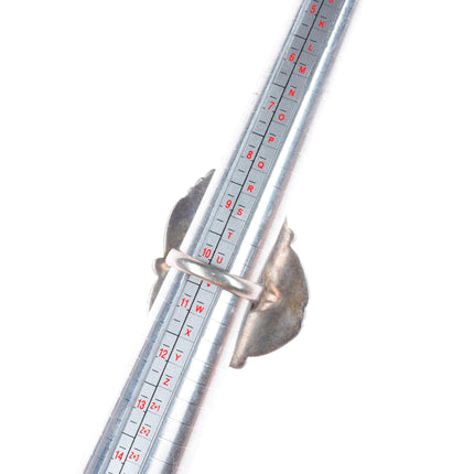 sz10.5 Huge Vintage Navajo sterling silver feather bezel ring with turquoise