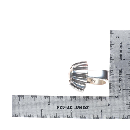 sz6.5 Retro Modernist sterling silver ring designer Lil