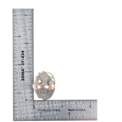 sz6 Vintage Zuni sterling silver Ghan dancer inlay women's ring