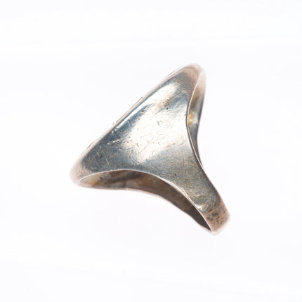 sz9 Vintage Navajo sterling silver turquoise/shell inlay men's ring
