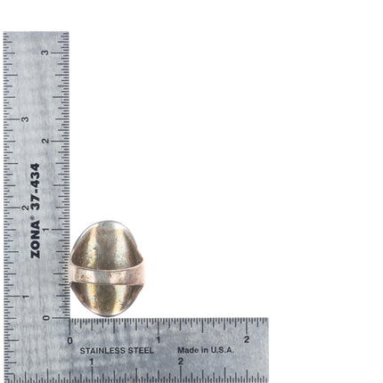 sz9 Vintage Navajo sterling silver turquoise/shell inlay men's ring