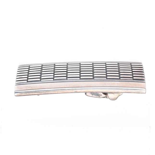 Vintage southwestern modernist sterling silver belt buckle