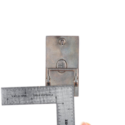 Sam Roanhorse Navajo southwestern modernist sterling silver belt buckle