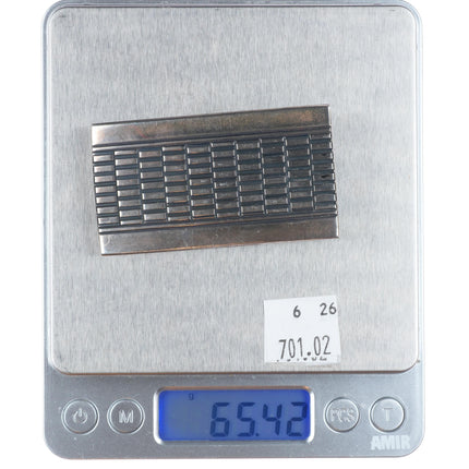 Sam Roanhorse Navajo southwestern modernist sterling silver belt buckle