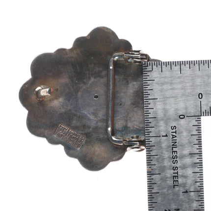 James Reid Santa Fe Southwestern sterling silver onyx belt buckle