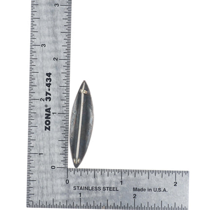 c1930 Navajo sterling silver hand stamped whirling logs pin/brooch